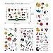 Temporary Tattoos for Kids(15sheets),Konsait 250Assorted Temporary Tattoos Little Monster Elephant Diamond Strawberry Watch fake Body Sticker for Girls Boys Children for Birthday Party Favors Supplies