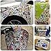 Car Stickers [104 pcs] , SHENGDELONG Laptop Stickers Waterproof Vinyl Stickers 3D Stereo Feeling Motorcycle Bicycle Luggage Decal Graffiti Patches Skateboard Stickers for Laptop -Random Sticker Pack