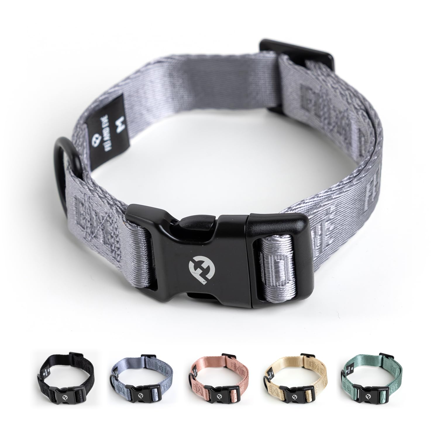 Photo 1 of 2025 New Edition, Fei & Eve Classic Dog Collar - Quick Release Metal Buckles | Fur-Safe | Premium 210D Nylon | 450LB Escape-Proof | Adjustable Fit | Small (Twilight Gray)