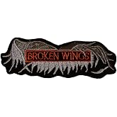 BROKEN WINGS BIKER PATCH. Color. Veteran Owned Business.