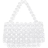 Miuco Women Beaded Bag Handmade Transparent Acrylic Handbags