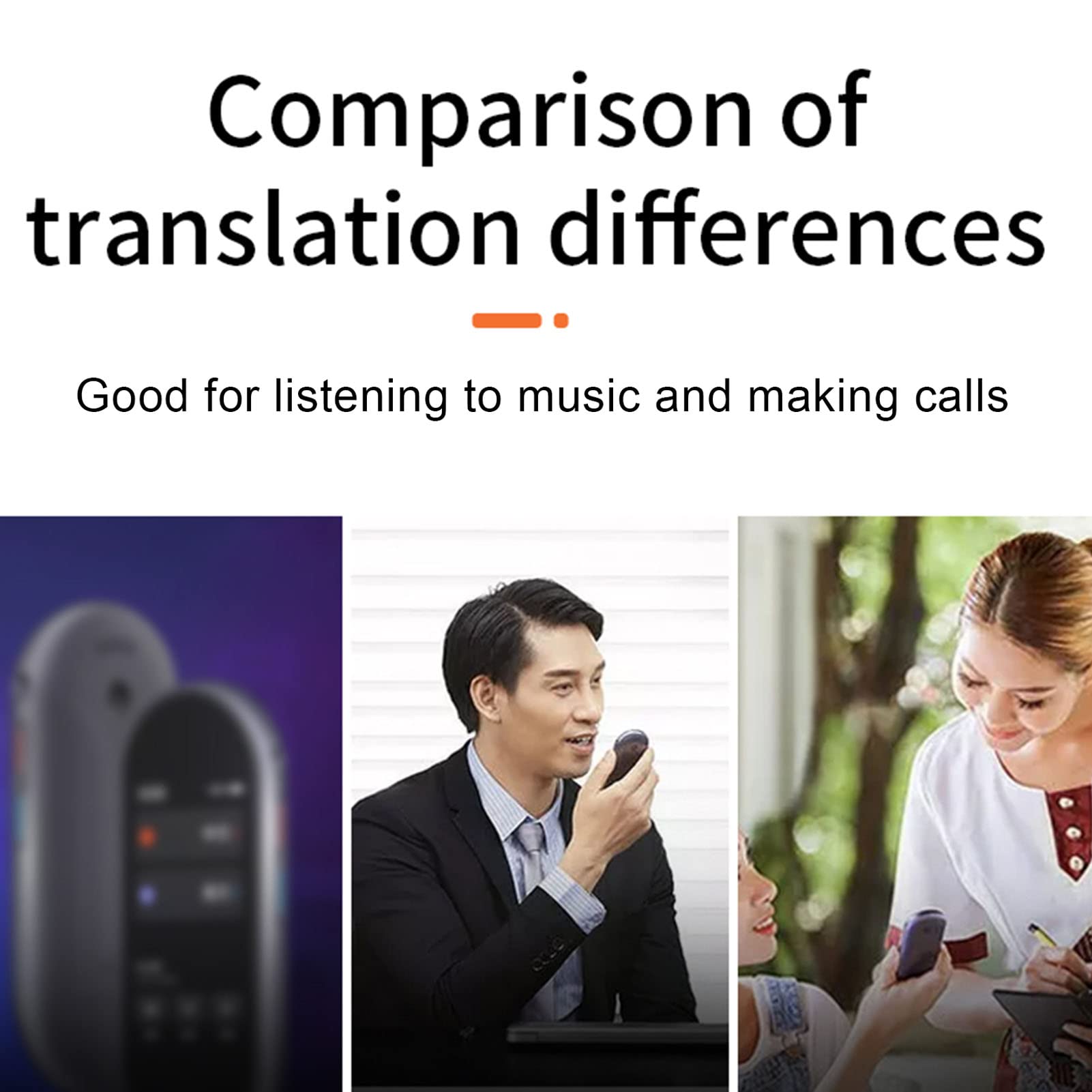 Zunate Y113 Earbuds Language Translator, Supports 114 Languages 3 Translation Modes, Voice Language Translator with Bluetooth, for Business Travelling(White)