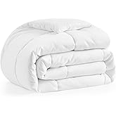 Casual Living Twin XL Duvet Insert Comforter Cooling Blanket Lightweight Hypoallergenic Reversible White Comforter Fluffy Bedding Down Alternative Washable for College Dorm Essentials, Twin XL, White