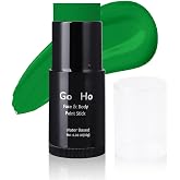 Go Ho Green Face Body Paint Stick,Water Based Washable Green Face Paint Stick,Full-coverage Cream Body Paint for Halloween Cosplay SFX Witch Makeup,St Patricks Day Accessories