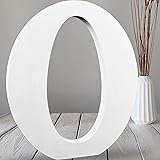 AOCEAN 12 Inch White Big Wood Letters Unfinished