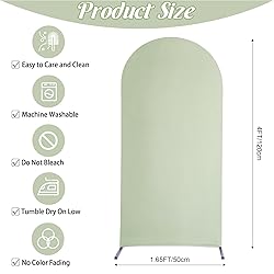 Chiara Spandex Fitted Wedding Arch Backdrop, Round