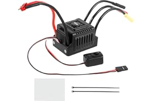 LYIYEYAN New Brushless Sensorless ESC, 60A Waterproof Dustproof Brushless Smart ESC, Sensorless Motor Combo, Multiple Protection Brushless ESC for 1/10 RC Car Truck Outdoor (T Plug)