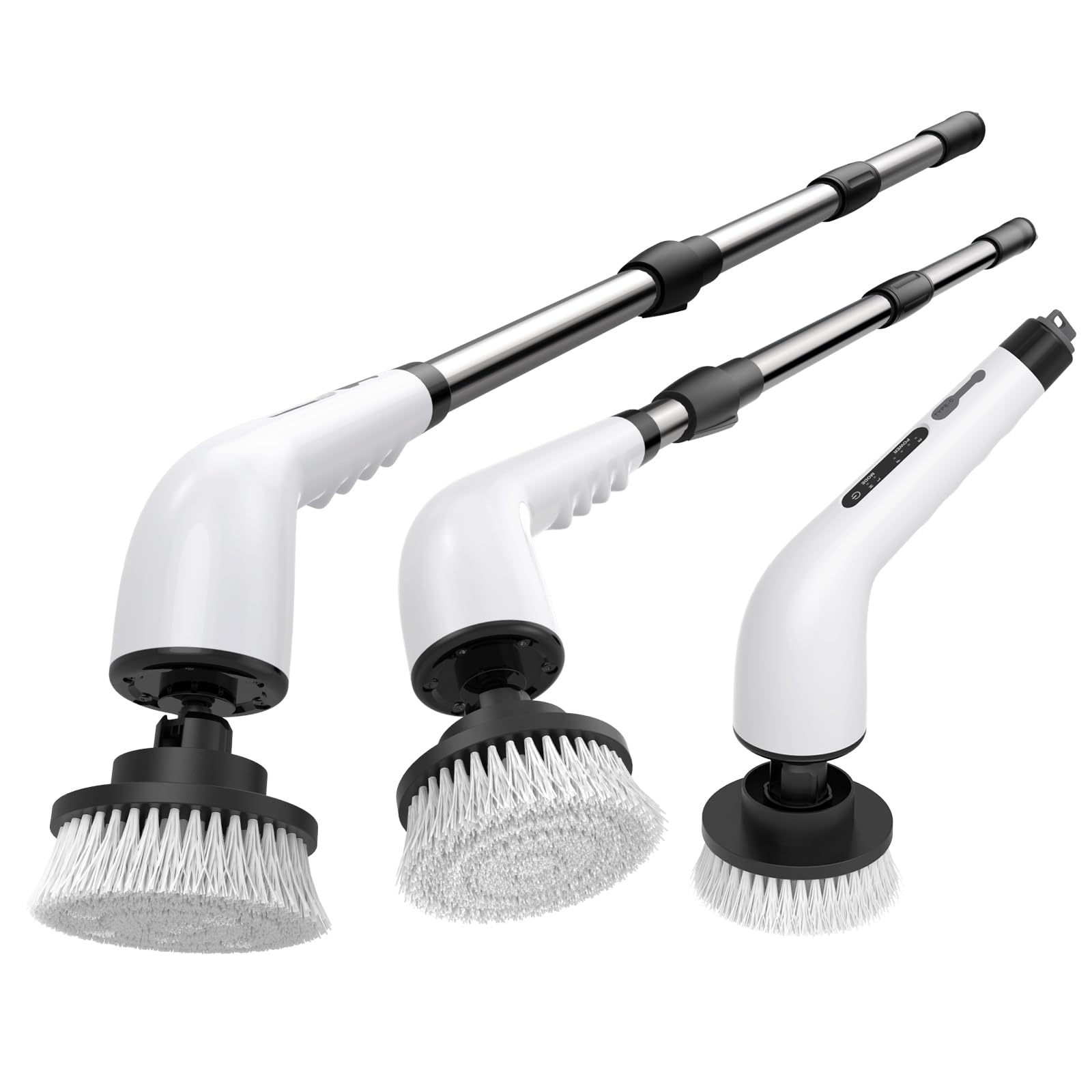 Photo 1 of Electric Spin Scrubber Bathroom - Adjustable Handle Cordless Shower Scrubber, 2 Speeds, Bathroom Scrubber with 8 Replaceable Brush Heads, Power Scrubber for Bathtub Cleaning