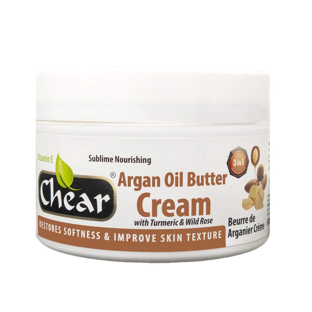 Chear Argan Oil Butter Cream 500ml with Turmeric & Wild Rose - Solid Formula - Restores Softness & Improves Skin Texture