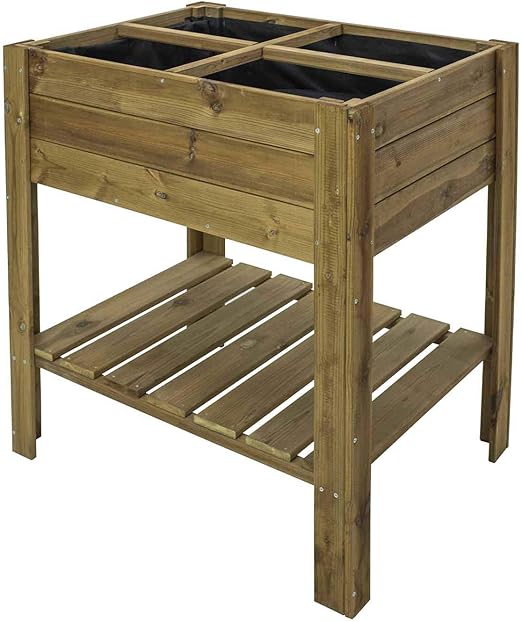 Gardiun KSU13010 - Huerto Urbano madera tratada 80*40*88 cm ...
