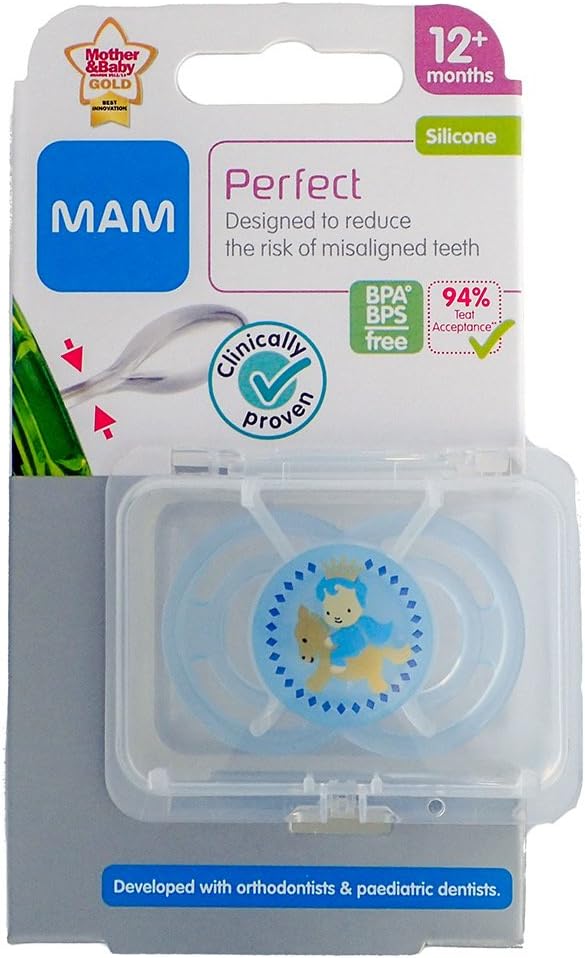 MAM Perfect - 1 x Soother 12m+ (Blue Prince On Pony)