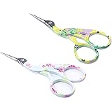BIHRTC 2 Pairs 3.6" Stainless Steel Sharp Tip Classic Stork Scissors Crane Design Sewing Scissors DIY Tools Dressmaker Shears
