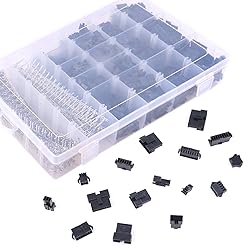 Glarks 1940Pcs 2.5mm Pitch 2/3/4/5/6/7/8/9 Pin Male