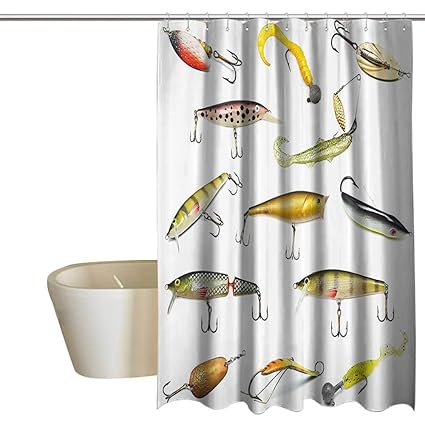 Amazon Com Marymunger Fishing Decor Shower Stall Curtains Fathers