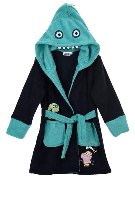 Peppa Wutz Bademantel George für Jungen (Peppa Pig) weich und super flauschig