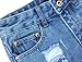 Generic Womens Hole Irregular High Waisted Denim Shorts M Light Blue