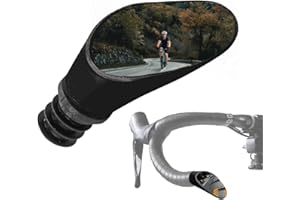 Sprintech Swiss-Made Convex Chrome-Plated Bike Mirror for Drop Bars – Hand-Finished, Adjustable, Reflective Surface, Durable ABS Housing, Universal Fit for Enhanced Rear Visibility (Black, Single)