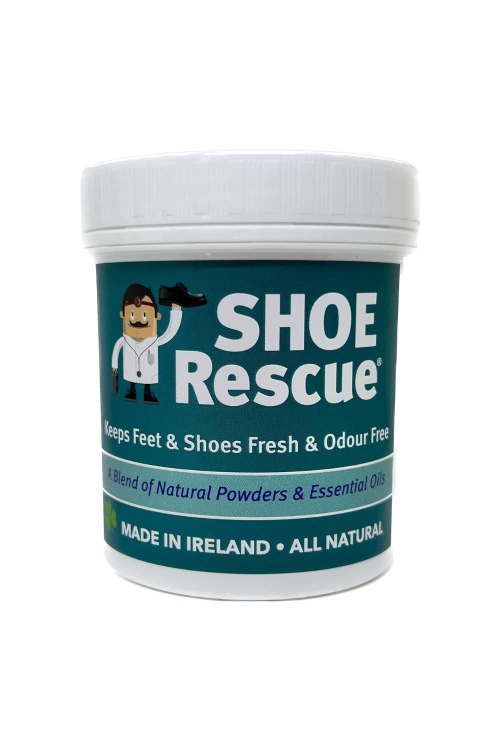 Shoe and foot powder - Foot odour remover eliminator - Developed by a registered podiatrist Shoe Rescue is a Natural deodorant remedy to eliminate smelly shoes and feet - keeps feet fresh