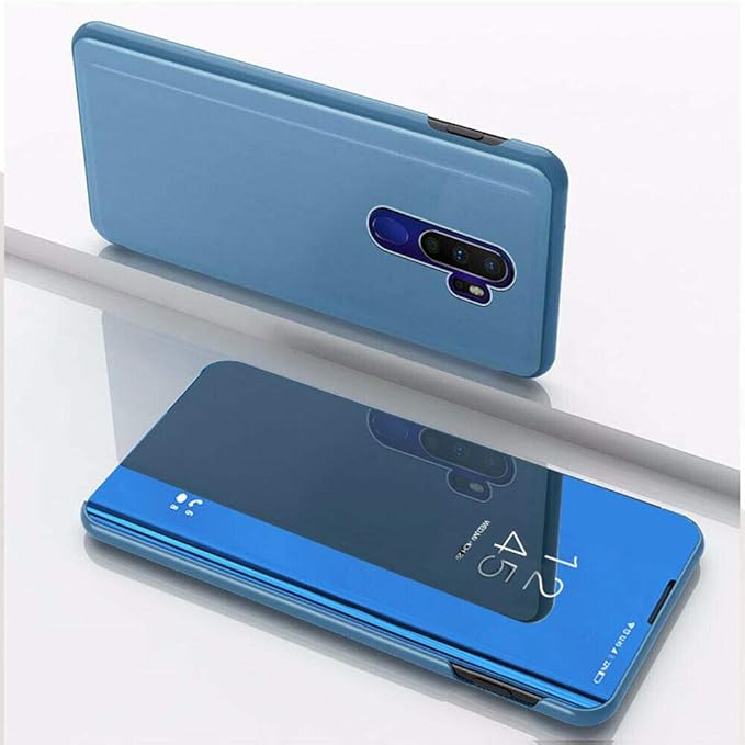 Clickfleek Smart Luxury Clear View Mirror Flip Cover for Xiaomi Redmi 9