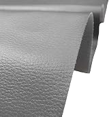 A-Express Grained Faux Leather Fabric Grey 0.8mm 140cm x half metre view 2