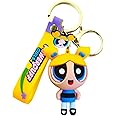 TLDXDOU Cartoon Silicone Keychain, Cartoon Silica Gel Key Ring for Women, Men