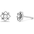 Boma Jewelry Sterling Silver Flower Shaped Dot Stud Earring