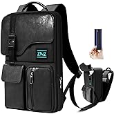 ZINZ Slim & Expandable Laptop Backpack 15.6 Inch, Computer Rucksack Water Resistant Bag, Anti-Theft Travel Daypack for Men and Women-Black