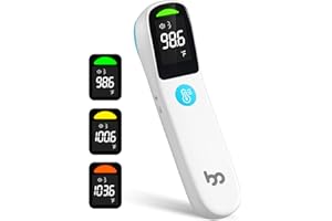 femometer family Thermometer for Adults and Kids, Automatic Measurement Within 1-3cm, Fast Accurate Baby Thermometer with Fever Alarm and Mute Mode, White