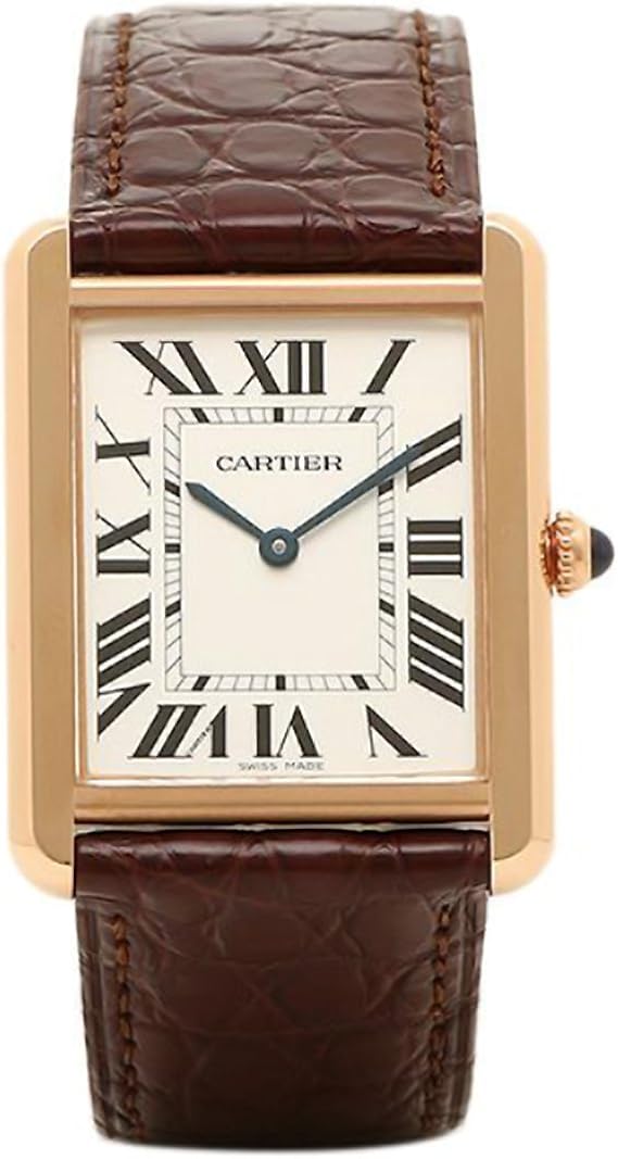 Amazon カルティエ Cartier カルティエ 時計 Cartier W タンクソロ Lm メンズ腕時計 ウォッチ ピンク ゴールド ブラウン シルバー 並行輸入品 メンズ腕時計 腕時計 通販