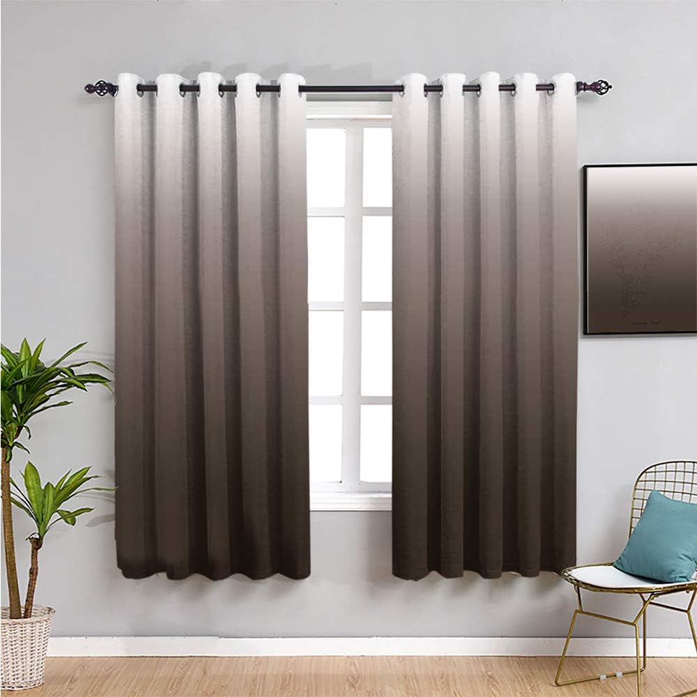 Ombre Room Darkening Curtains for Bedroom, Curtains 84 inch length
