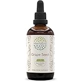 Grape Seed B120 Alcohol-Free Herbal Extract Tincture, Concentrated Liquid Drops Natural Grape (Vitis Vinifera) Dried Seed (4 Fl Oz)