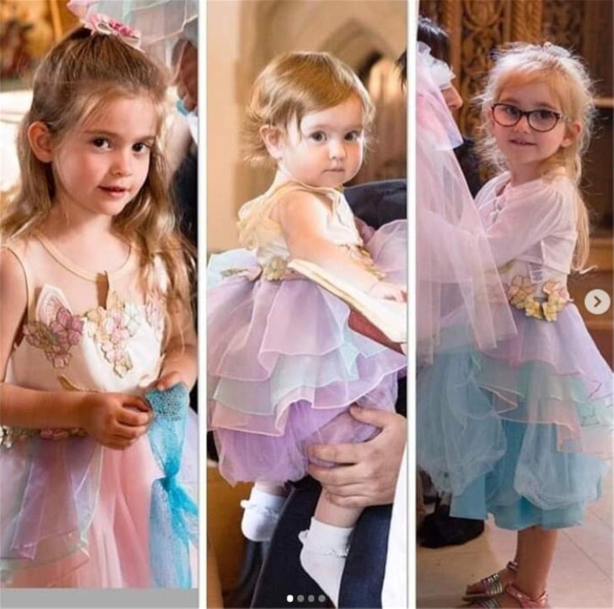 Qianchuangyuan Robe De Princesse Fille Licorne Paillette Arc En Ciel Tutu Robe Enfant Mariage Soiree Deguisement Jupe Dentelle Volants Robe Sans Manches Cosplay Halloween 2 12 Ans Deguisements Et Accessoires Jeux Et Jouets