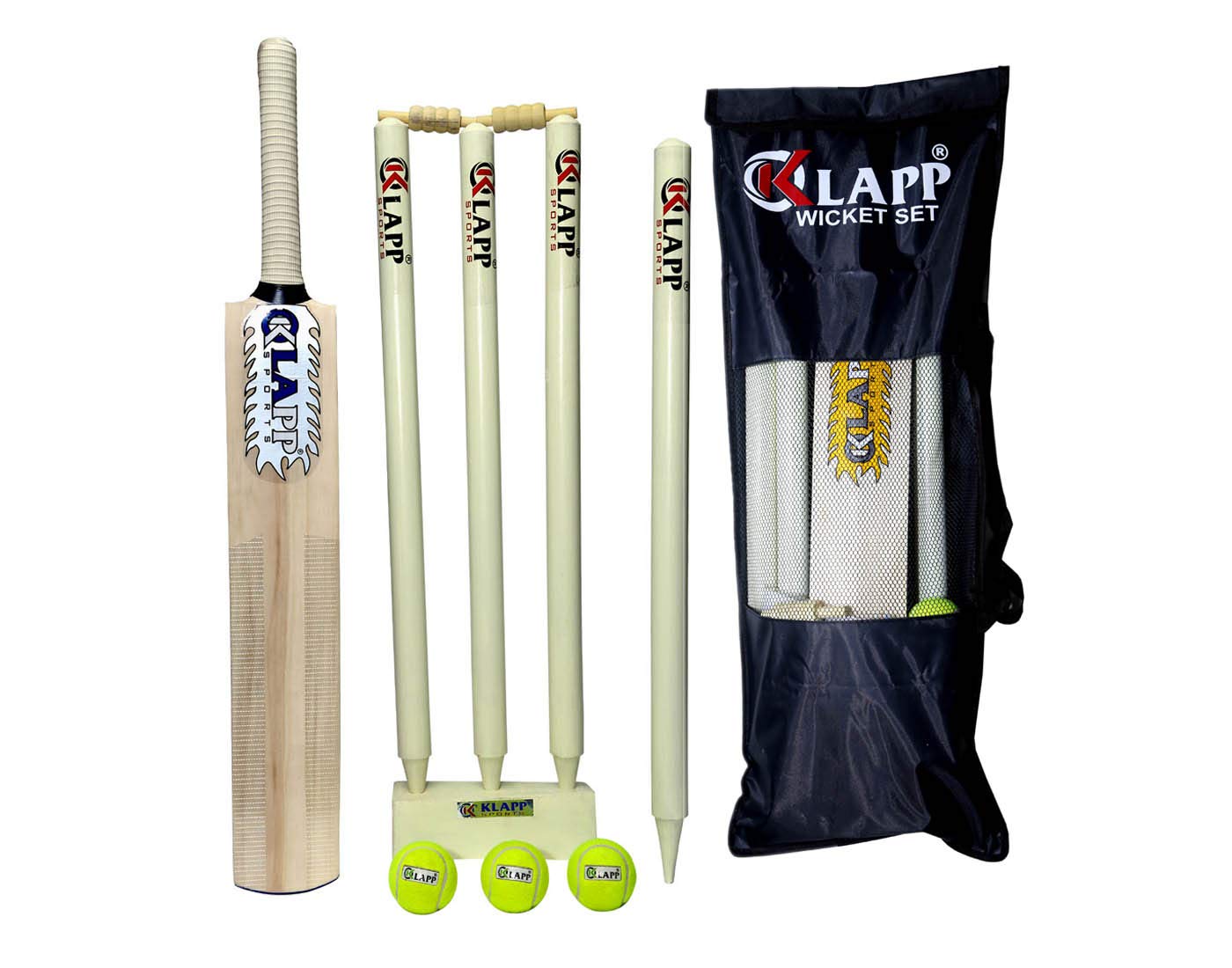 Buy Klapp Speed Popular Willow Cricket Kit with Three Ball, Four Wicket