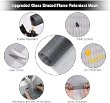 Flintronic 130x150cm Fiberglass Insect Screen Mesh for Windows Grey view 4