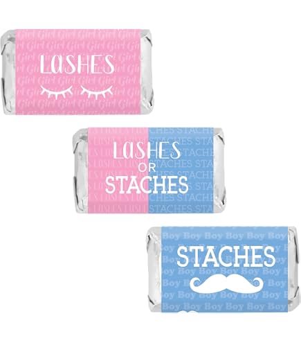 OERJU Gender Reveal Fotohintergrund 1,5x1,2 M - "Staches Or Lashes" Text - Schwarzer Hintergrund Für Babyparty & Fotoshooting