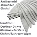 The Mop Mobs Silver Microfiber Antibacterial Cloth Wipes Out Germs & Allergens To Protect Your Familys Health Without Harsh Chemicals! 10 Pack Super Soft Cleaning Towels That Wont Scratch or Streak