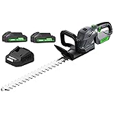 20-Inch Cordless Hedge Trimmer, Electric Handheld Bush Trimmer, 180° Rotatable Handle, with 2pack Battery and Charger (WHT52)