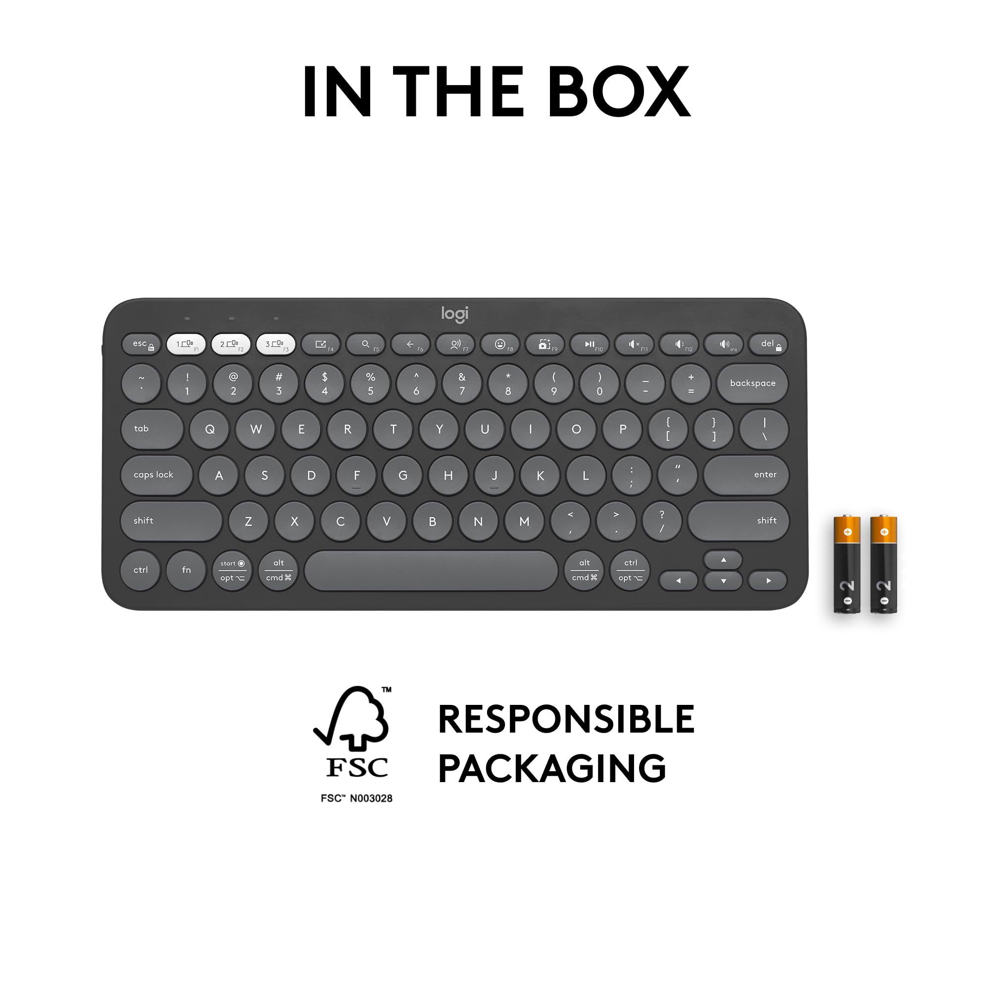 Logitech Pebble Keys 2 K380s, Multi-Device Bluetooth Wireless Keyboard with Customisable Shortcuts,Slim and Portable,Easy-Switch for Windows/macOS/iPadOS/Android/Chrome OS, QWERTY UK Layout, Graphite