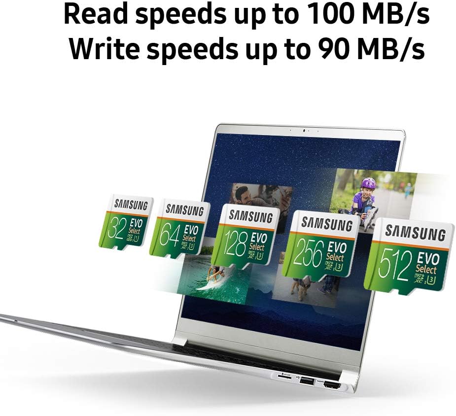 Samsung (MB-ME512GA/AM) 512GB 100MB/s (U3) MicroSDXC Evo Select Memory Card with Adapter: Computers & Accessories