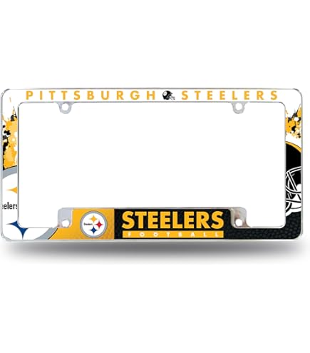 Rico Industries NASCAR Racing Denny Hamlin Black Chrome Frame 12" X 6", License Plate Frames - Canada