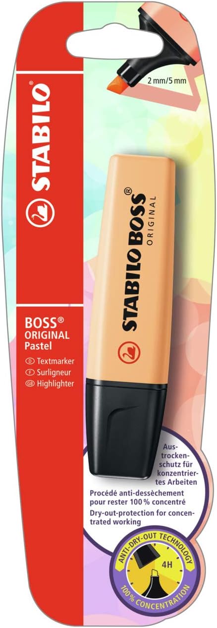 STABILO BOSS ORIGINAL Pastel - Highlighter - Pack of 1 - Pale Orange