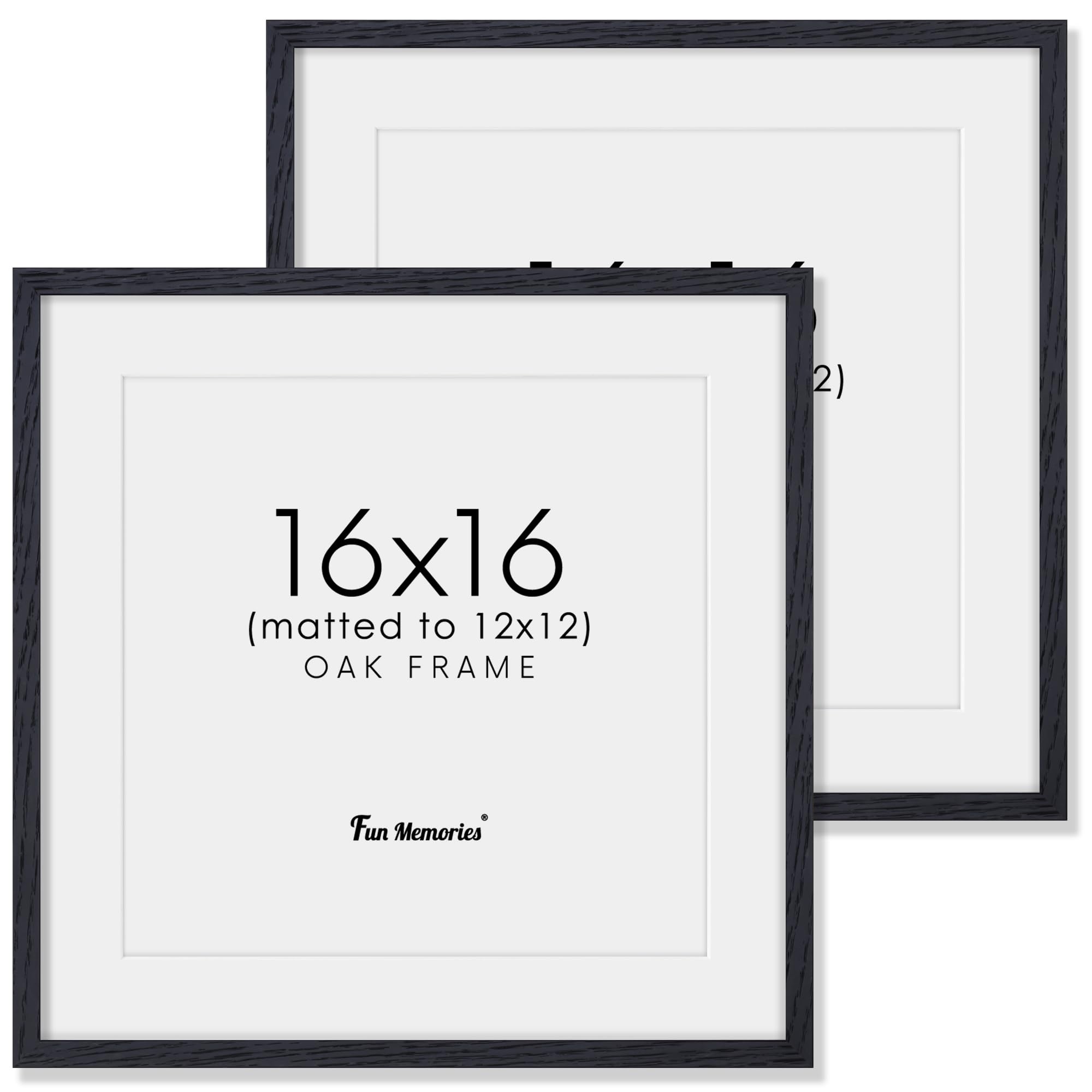 16x16 Picture Frames, Solid Oak Wood Photo Frame 16
