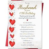 Beixian Funny 70th Birthday Card Gifts for Husband from Wife, Happy 70th Birthday Decorations for Men-8x5.3 Inches, Double-Sided