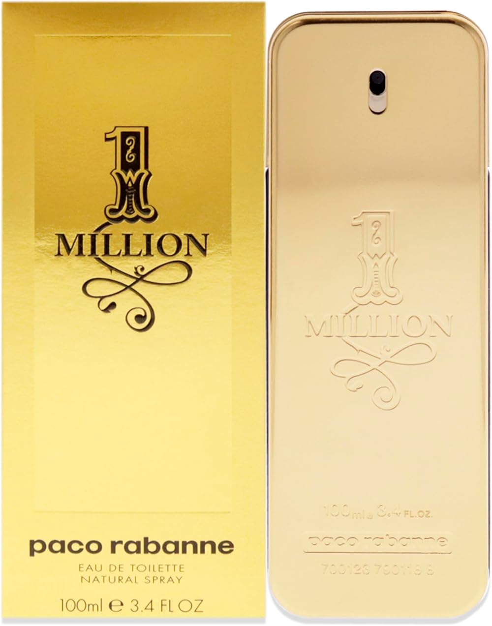 Paco Rabanne 1 Million For Men 3.4 Oz Eau de Toilette Spray