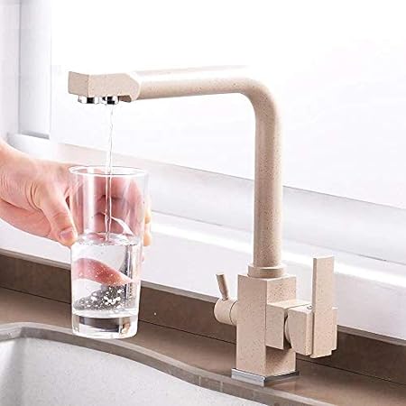 Grifo de agua Filtro de agua potable Grifo Mármol Pintura Cuadrado