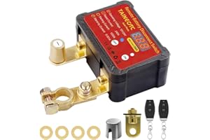 TAINECTC Remote Battery Disconnect Switch 12V 240A with Led Voltage Display, Ultra-Low Standby Current (0.001A), Anti Theft and Battery Drain, Battery Kill Switch for Car, RV, ATV, Truck, Tractor, Boat