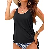 Women Tankini Swim Top Only - Swimsuit Bathing Suit Top Side Tie Swim Top No Bottom 2025