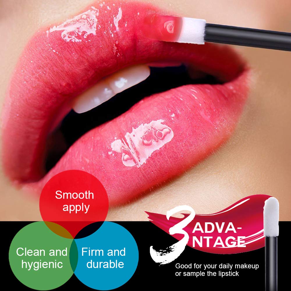 Teenitor 600 Pcs Disposable Lip Wands Applicator Lint Free Makeup Lipstick Lip Gloss Testers: Beauty