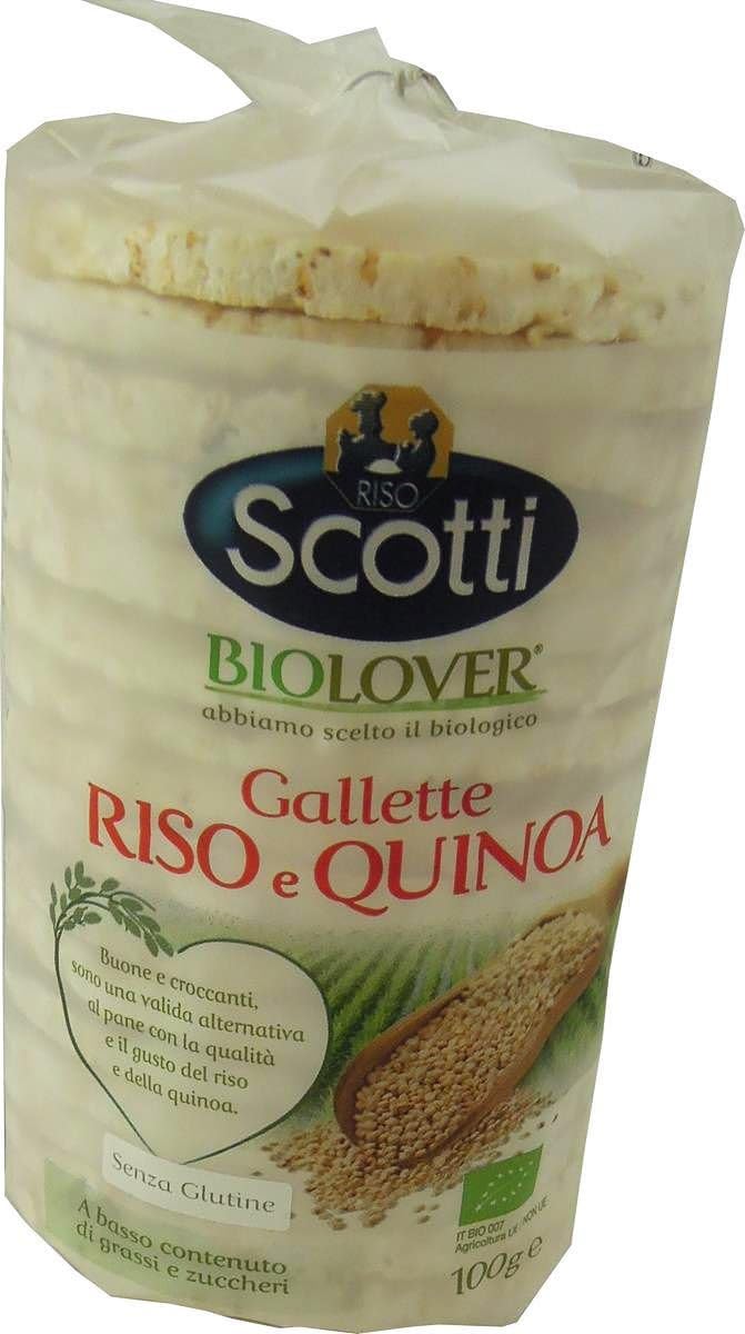 Scotti Biolover Rice Cakes And Biological Quinoa is gluten 100gr
