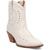 Dingo Womens Precious Embroidered Studded Snip Toe Casual Boots Ankle Mid Heel 2-3"